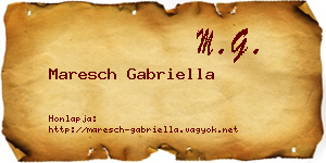 Maresch Gabriella névjegykártya